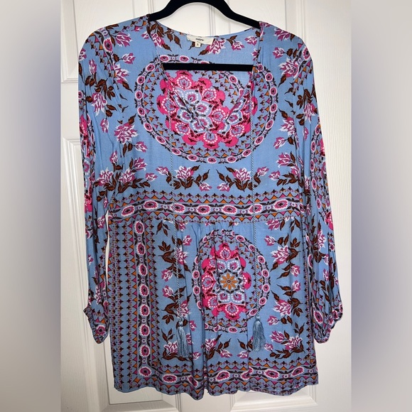 🌈🌺 NWOT Bohemian Blouse - Picture 5 of 12